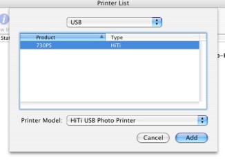 HiTi Photo Printer fully recognised by your Apple Mac Computer